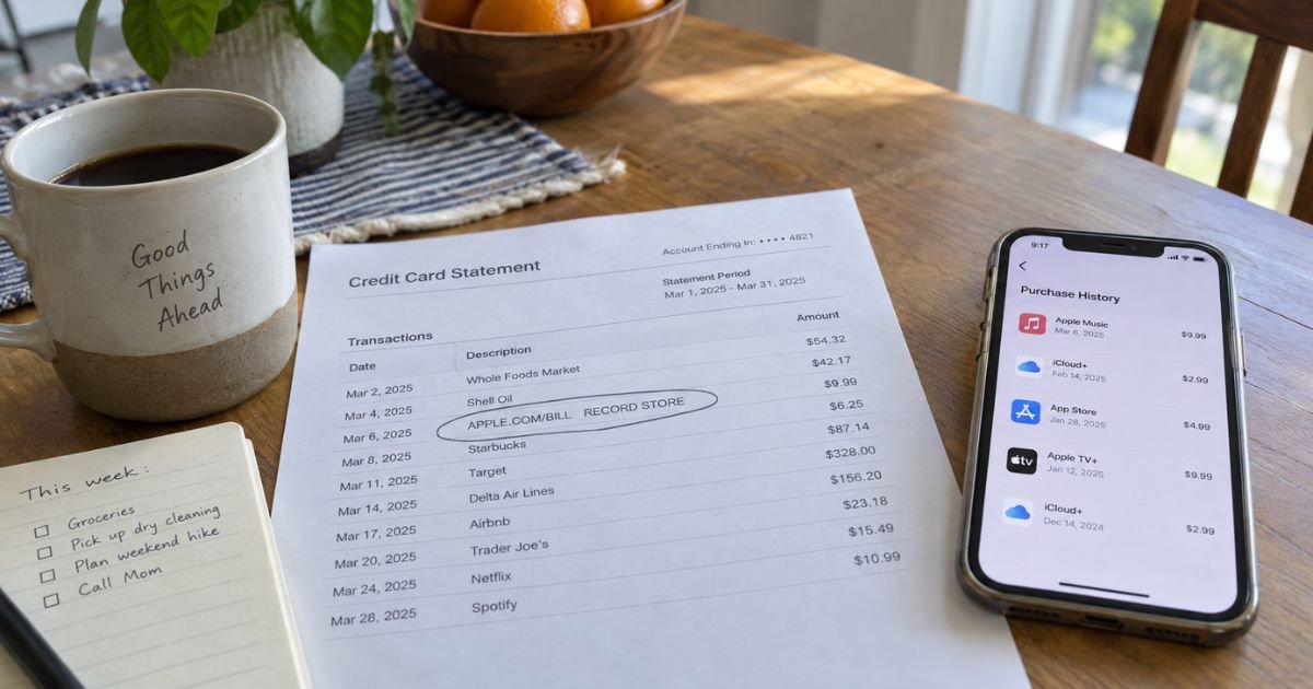Apple Record Store Charge on Credit Card