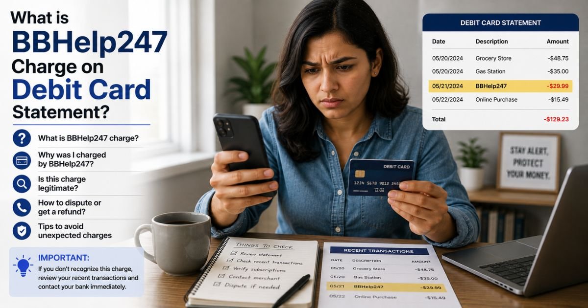 BBHelp247 Charge on Debit Card Statement
