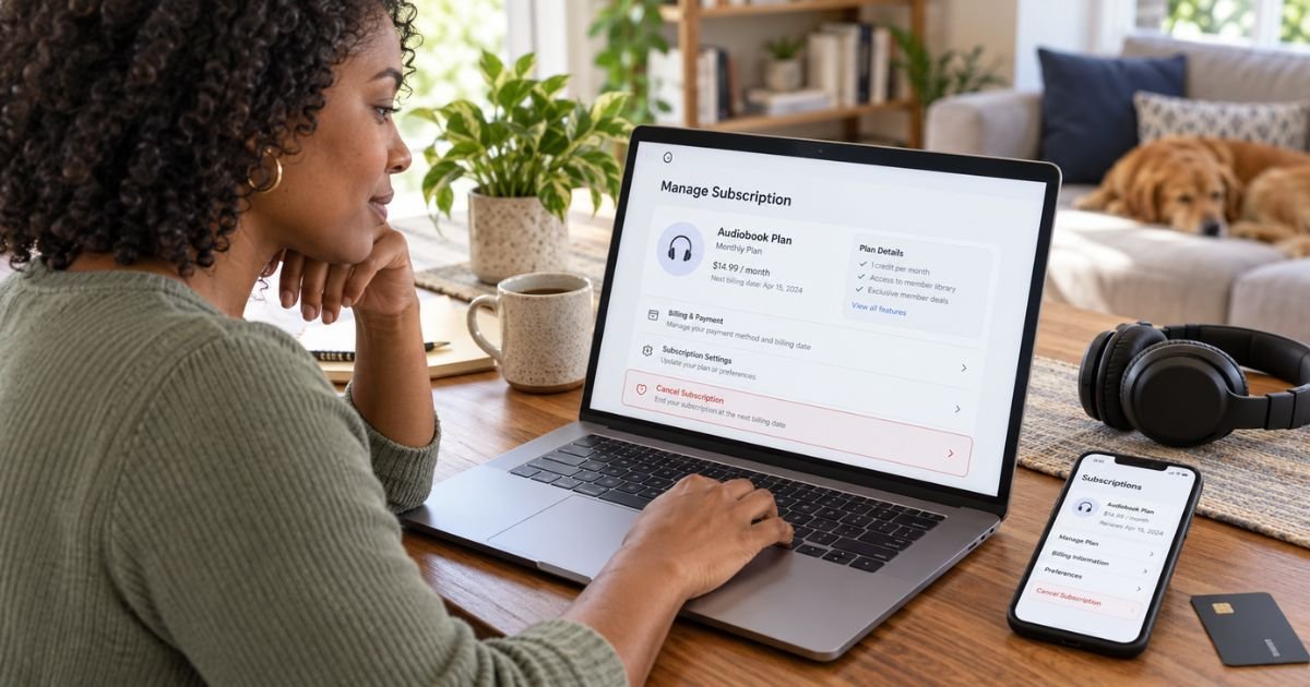 Cancel Audible Subscription on Phone or Desktop