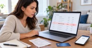 Consumer reviewing how to dispute a credit card charge