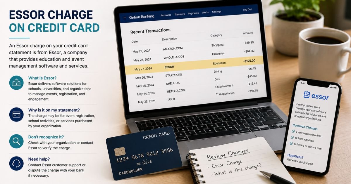 Essor Charge on Credit Card