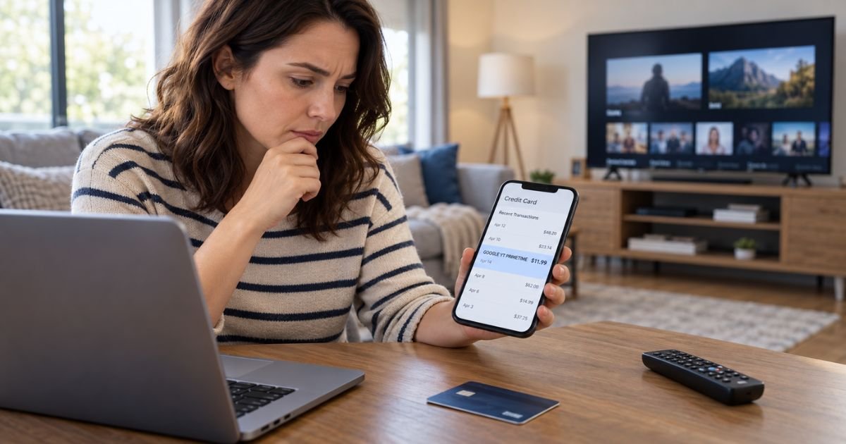 GOOGLE YT PRIMETIME Charge on Credit Card