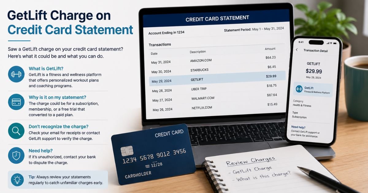 GetLift Charge on Credit Card Statement