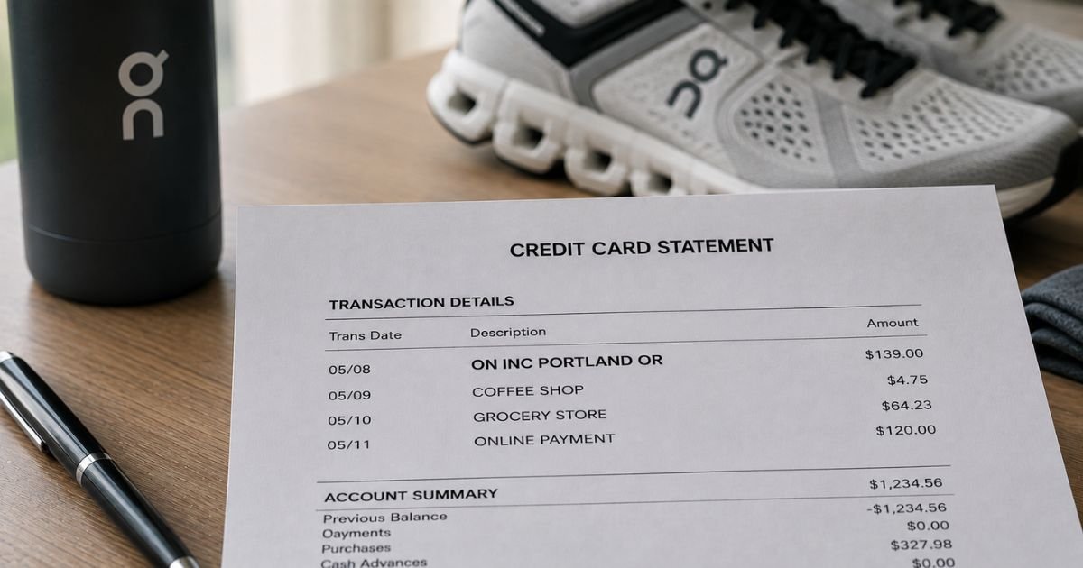ON INC Credit Card Charge