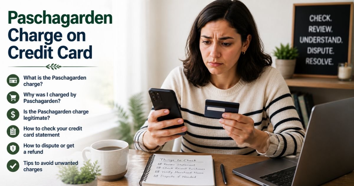 Paschagarden Charge on Credit Card