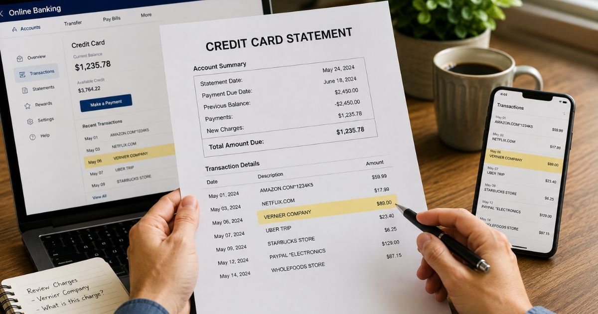 Vernier Company Charge on Credit Card