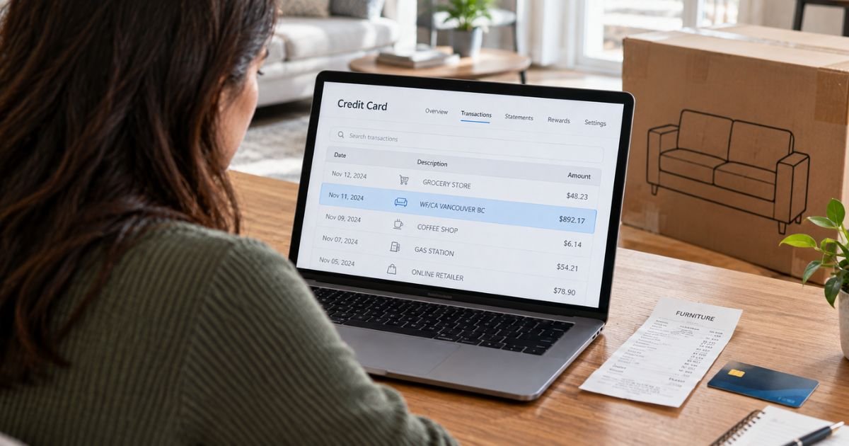 WF/CA Vancouver Credit Card Charge