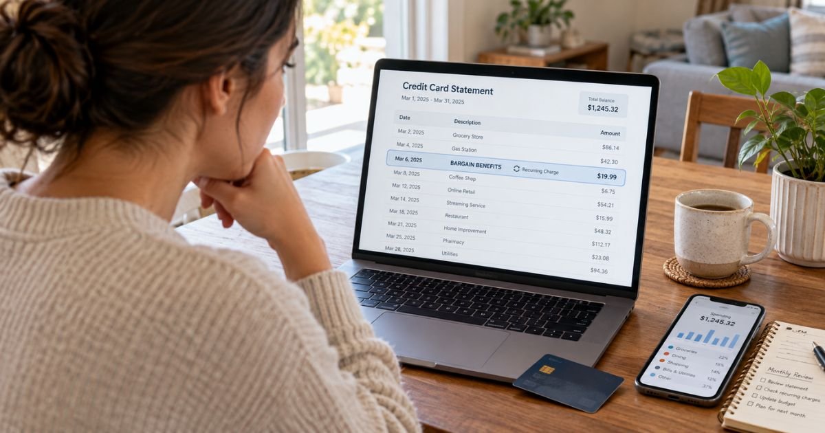 Bargain Benefits Charge on Credit Card
