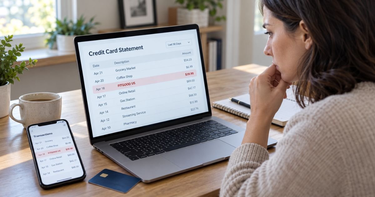 Fitgood US Charge on Credit Card