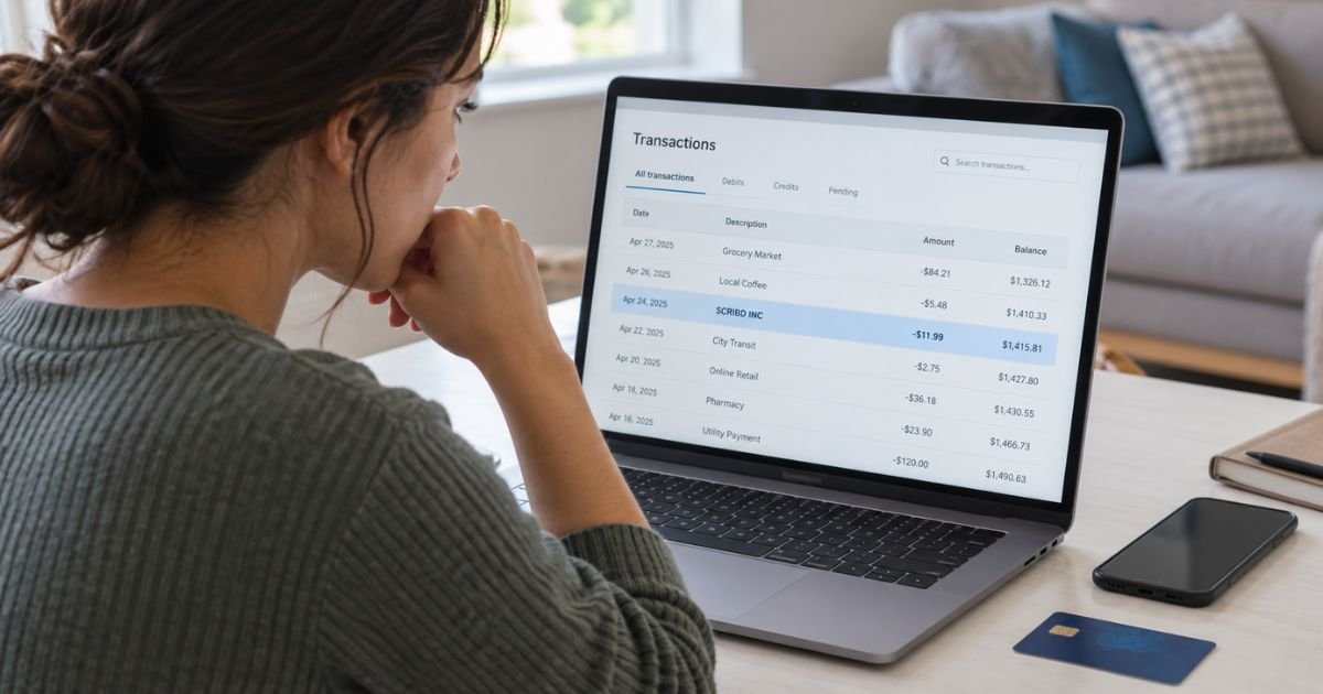 Scribd Inc Charge On Debit Card Statement