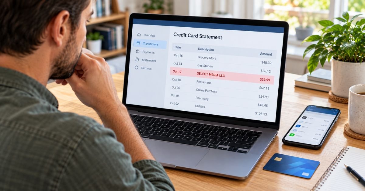 Select Media Charge on Credit Card