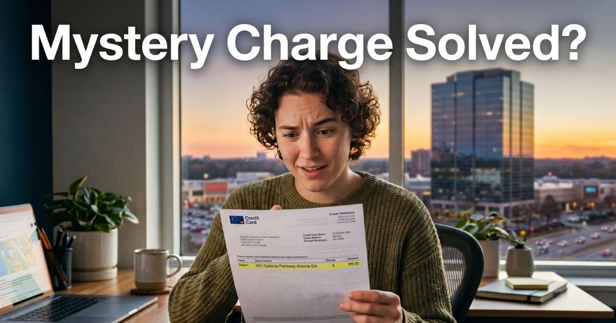 400 Galleria Parkway Atlanta GA Charge on Credit Card