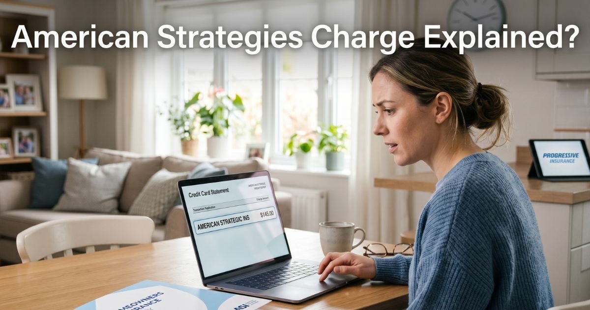 American Strategies Charge on Credit Card