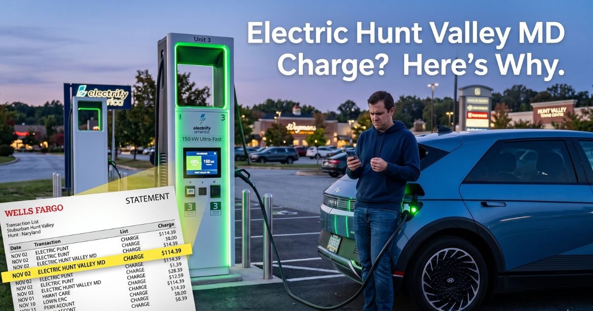 Electric Hunt Valley MD Charge on Credit Card