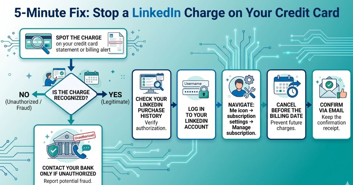 Stop a LinkedIn Charge on Your Credit Card