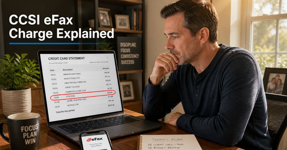 CCSI eFax Charge on Credit Card