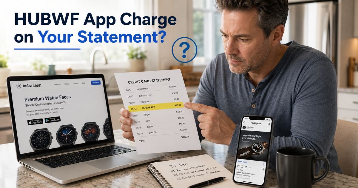 HUBWF App Charge on Credit Card