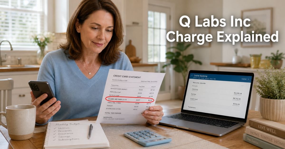 Q Labs Inc Charge on Credit Card