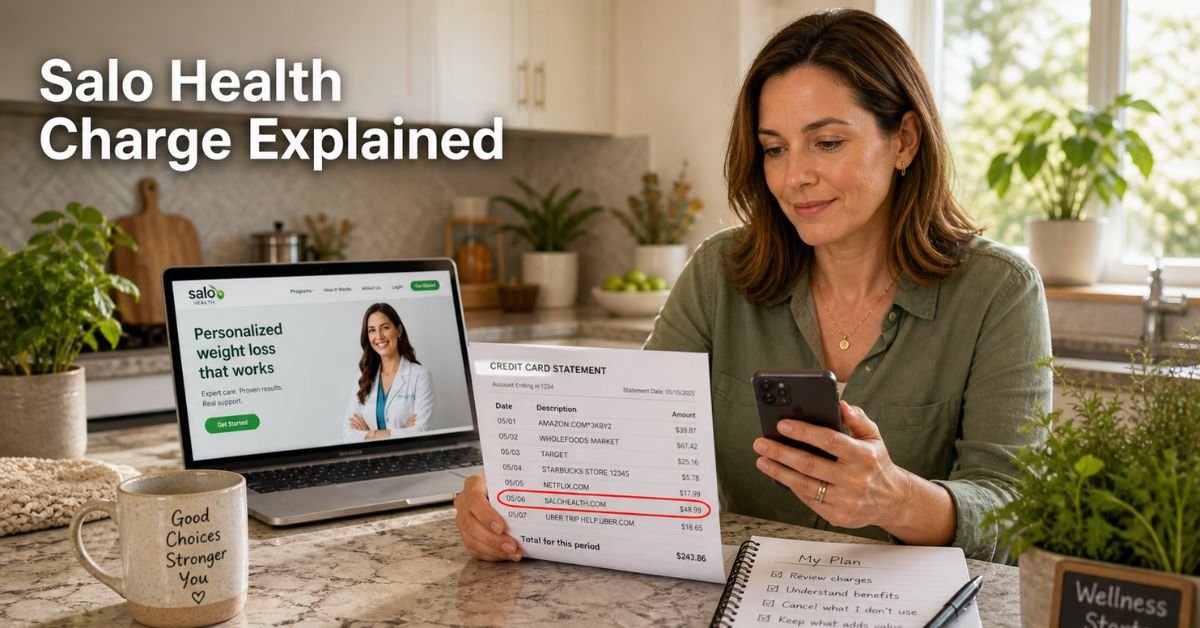 Salo Health Charge on Credit Card