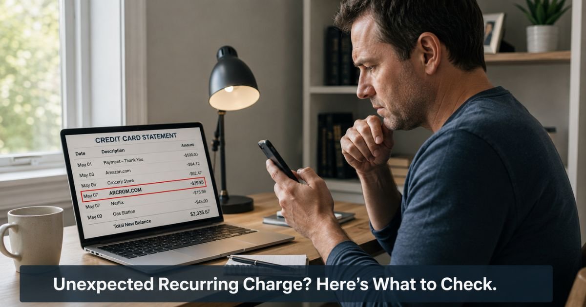ARCRGM.COM Charge on Credit Card