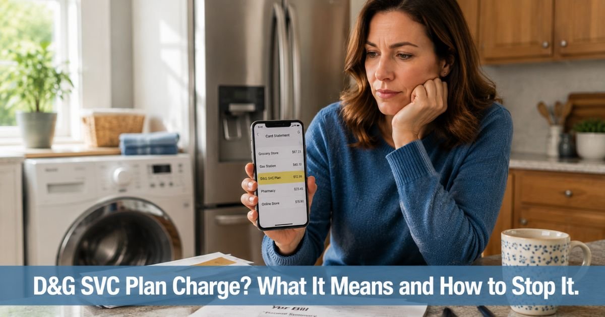D&G SVC Plan Charge on Credit Card