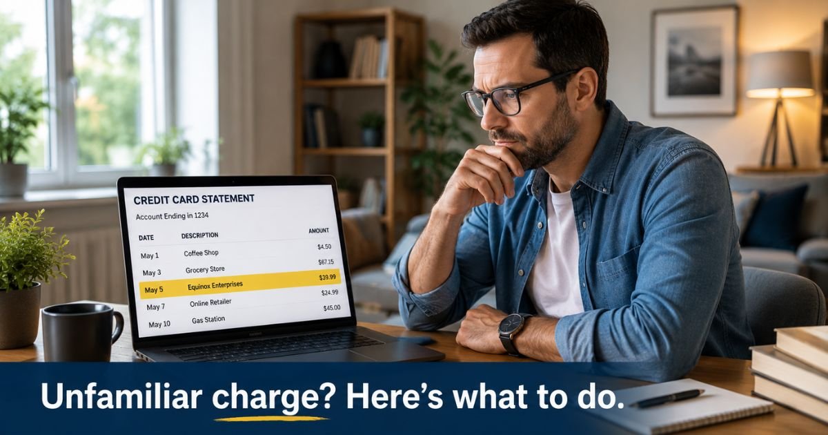 Equinox Enterprises Charge on Credit Card