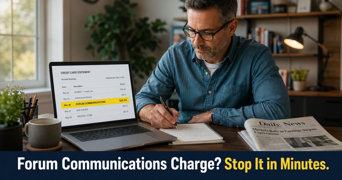 Forum Communications Charge on Credit Card