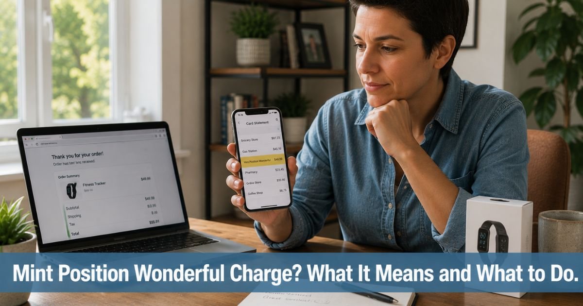 Mint Position Wonderful Charge on Credit Card