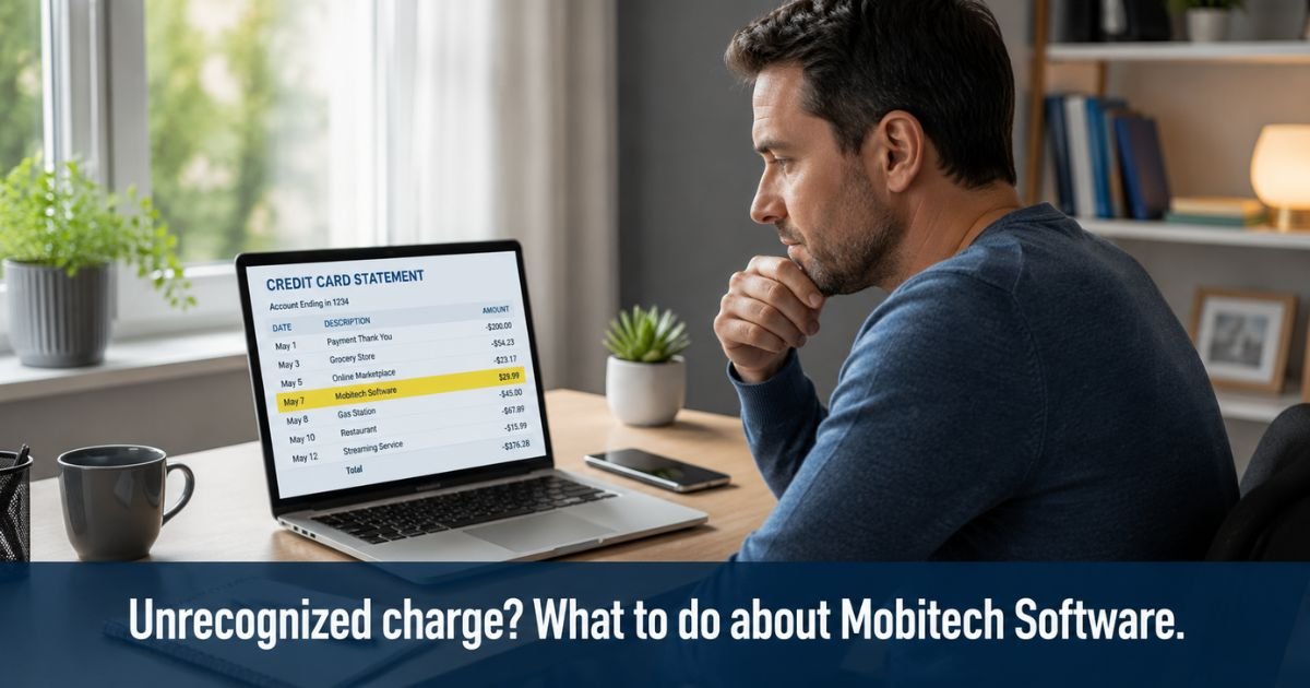 Mobitech Software Charge on Credit Card