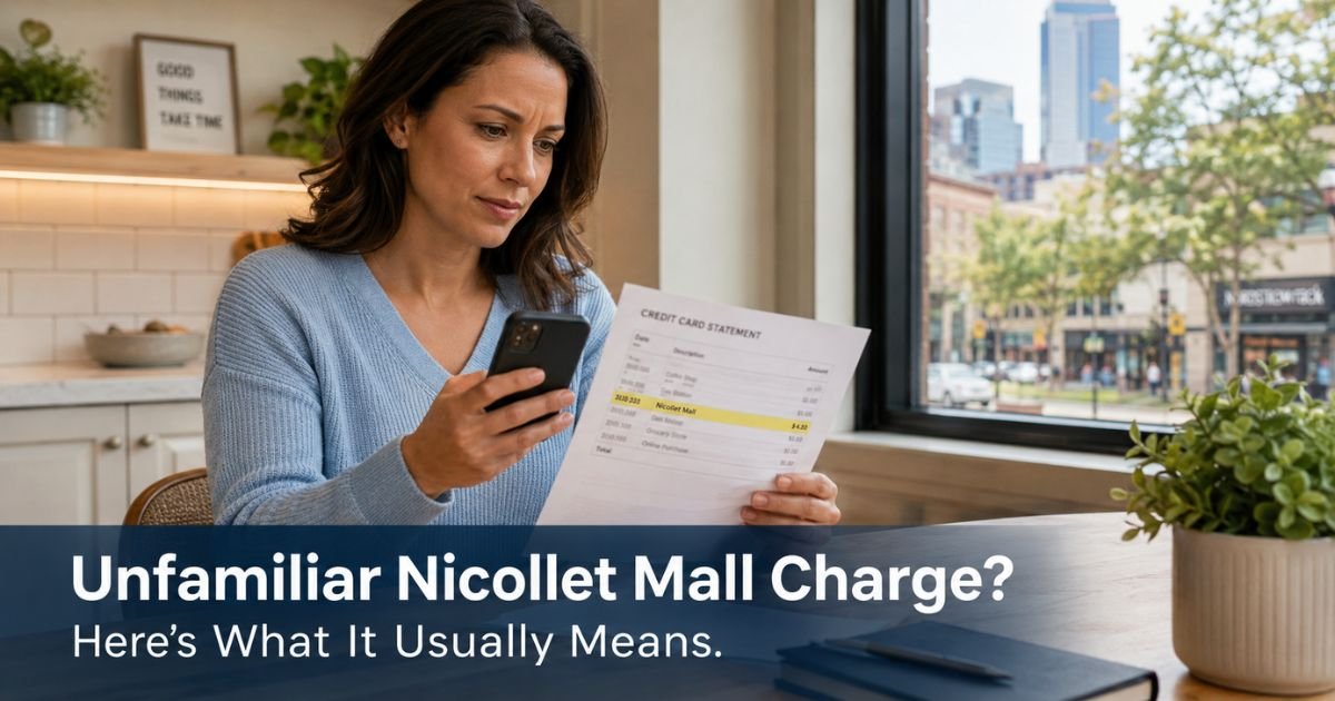 Nicollet Mall Charge on Credit Card