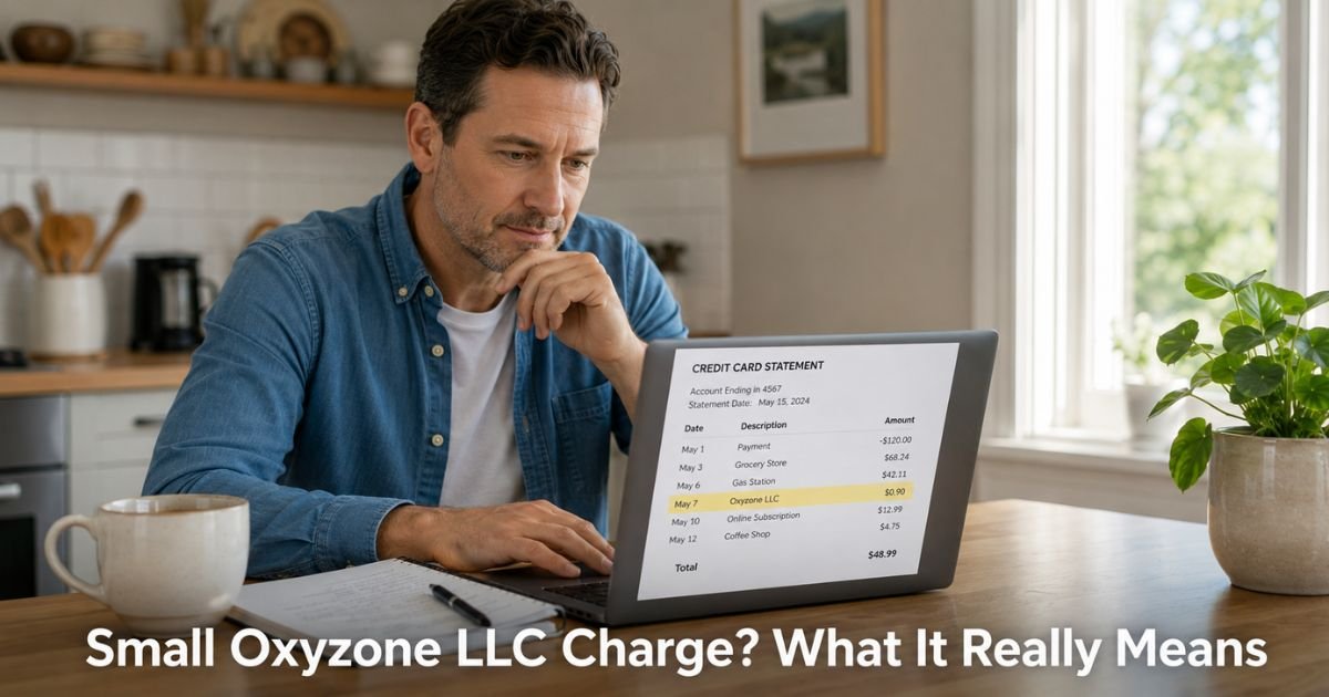 Oxyzone LLC Charge on Credit Card