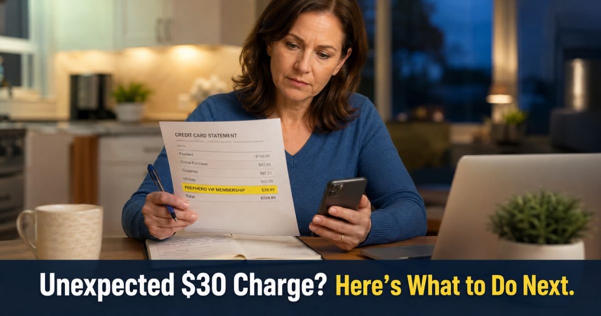 Prephero Charge on Credit Card