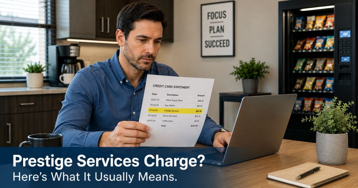 Prestige Services Charge on Credit Card