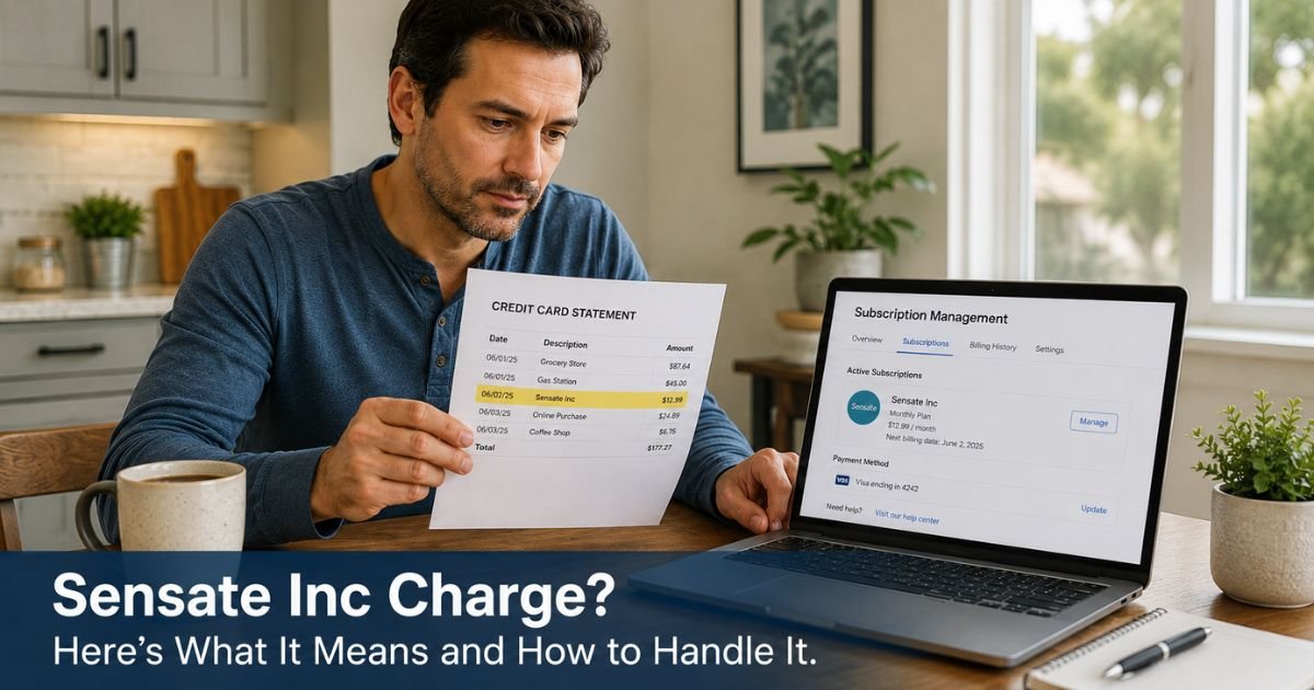 Sensate Inc Charge on Credit Card