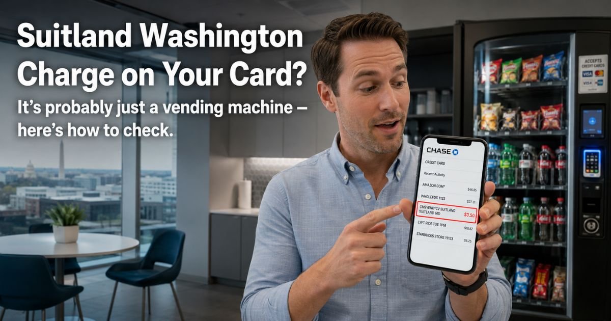 Suitland Washington Charge on Credit Card