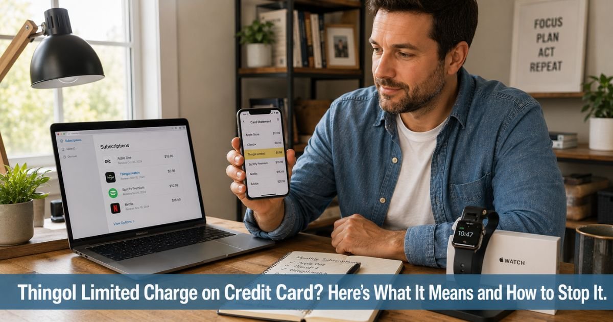 Thingol Limited Charge on Credit Card