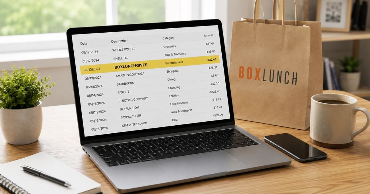 BoxLunchGives Charge on Bank Statement