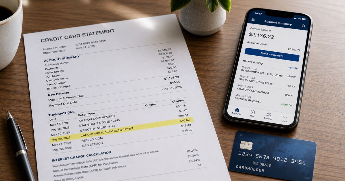 Cardmember Services Charge on Bank Statement
