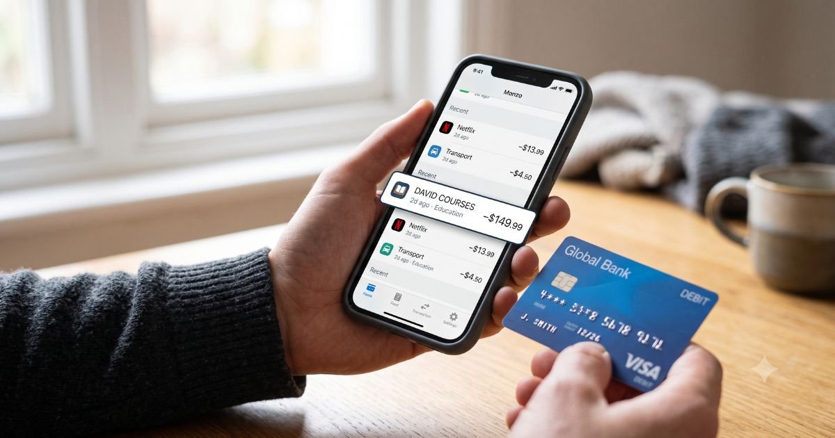 David Courses Charge on Debit Card