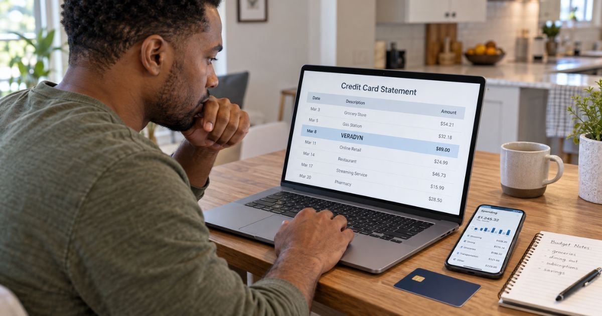 Veradyn Charge on Credit Card