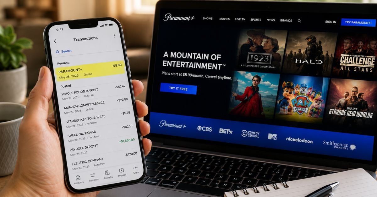 What Does Paramount Plus Charge Look Like on Bank Statement