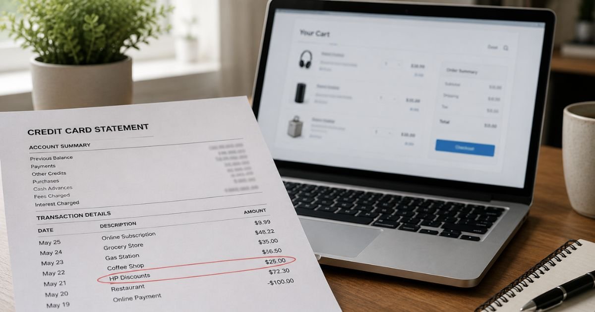 HP Discounts Charge on Credit Card