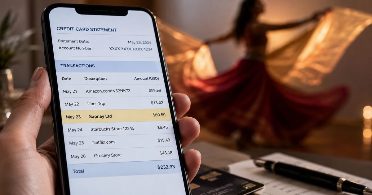 Sapnay Ltd Charge on Credit Card
