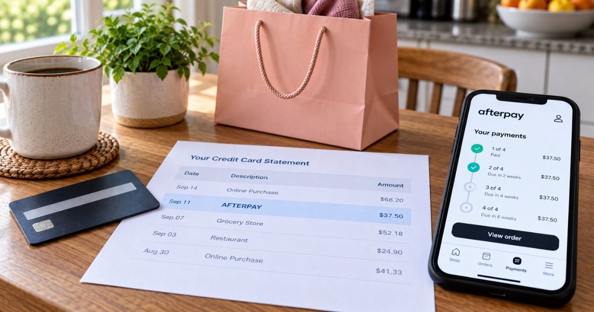 Afterpay Charge on Credit Card