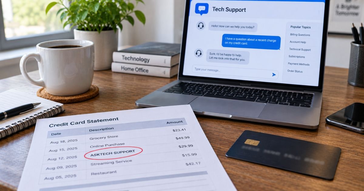 AskTech Support Charge on Credit Card