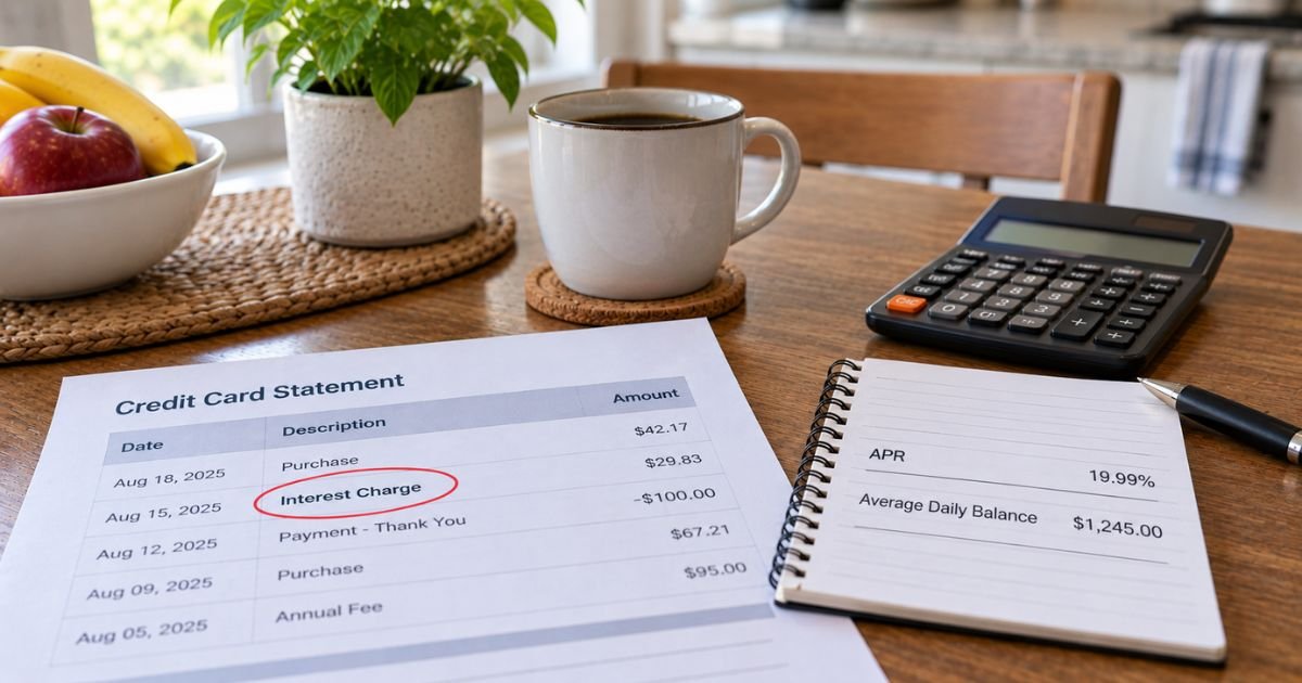 Calculate Interest Charge on Credit Card